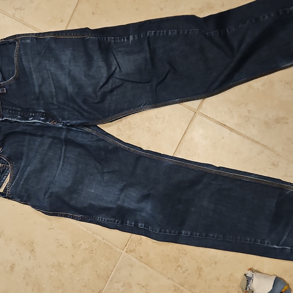 Diesel‎ Jeans Mens 34x27 Blue Bravefort Custom Carrot Distressed Denim 0088Z *
